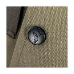 Alpine | Hunters Element Deluge Jacket Image Showing Close Up View Of Button.