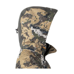 Desolve Veil | Hunters Element Downpour Elite Jacket Image Displaying Close Up View Of Hood.