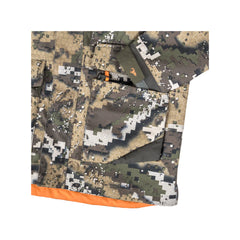 Desolve Veil | Hunters Element Downpour Elite Jacket Image Displaying Close Up View Of Pocket With Sleeve Inserted.