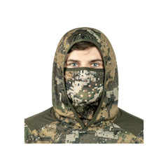 Desolve Veil | Hunters Element Eclipse Vantage Hoodie V2 Image Showing Close Up Of Face Mask, And Hood.