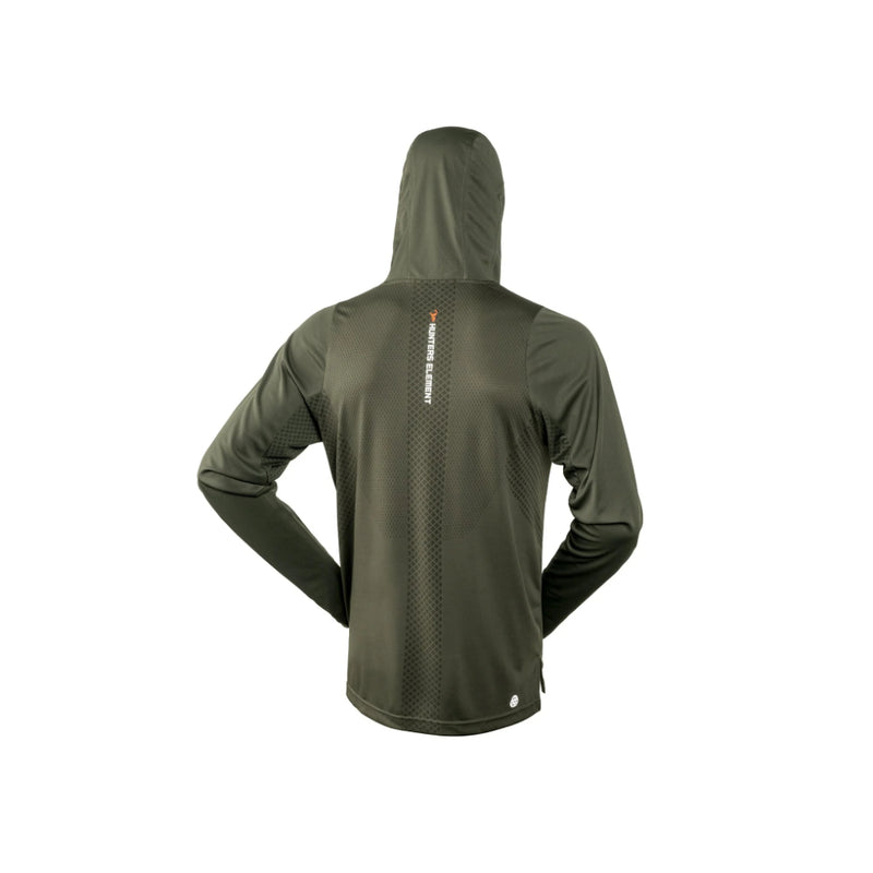 Forest Green | Hunters Element Eclipse Vantage Hoodie V2 Image Showing Back View.