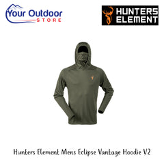 Hunters Element Eclipse Vantage Hoodie V2 | Hero Image Showing All Logos And Titles.