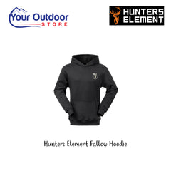 Hunters Elemnet Fallow Hoodie | Hero Image Displaying All Logos And Titles.