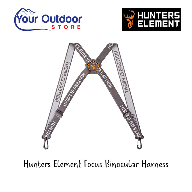 Hunters Element Focus Binocular | Hero Image Showing All Logos And Titles.