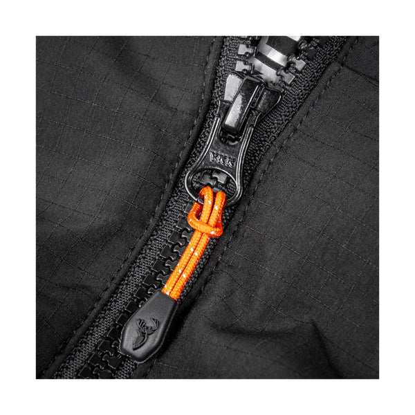 Black | Hunters Element Forge Vest Image Showing Close Up View Of The Zipper.