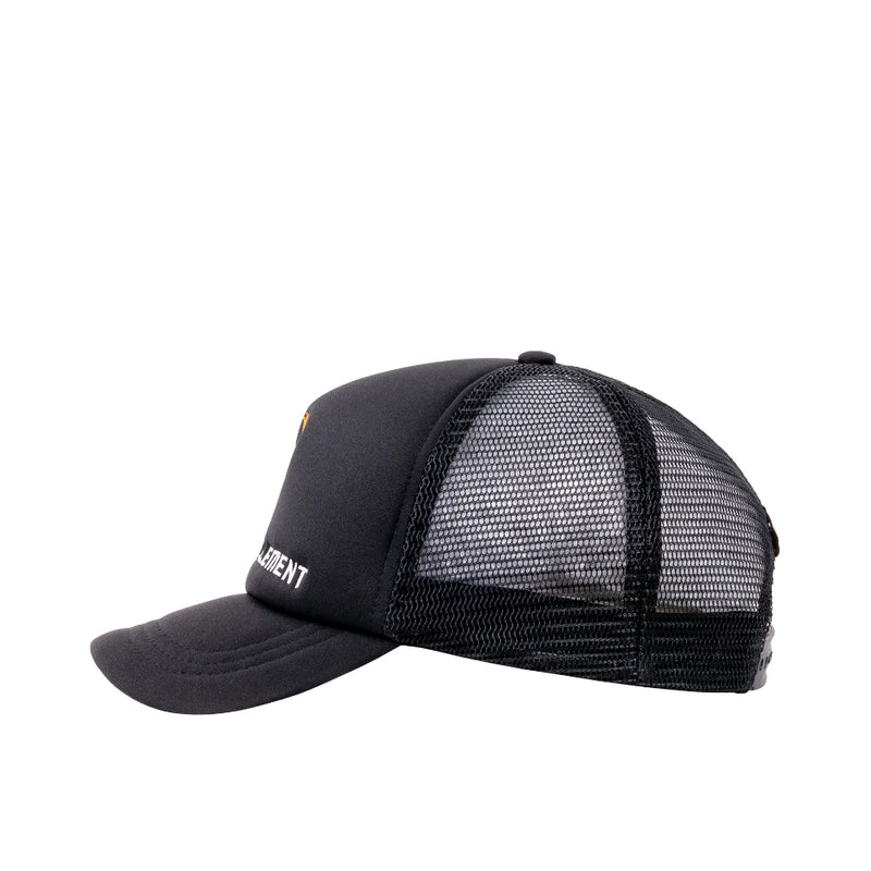 Black | Granite Trucker Cap. Side View.