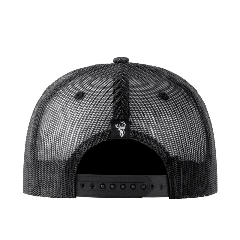 Desolve Veil | Granite Trucker Cap. Back View.