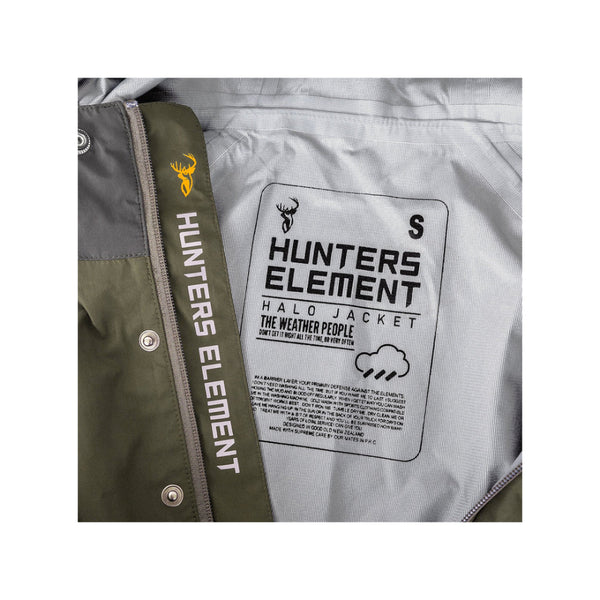 Forest Green | Hunters Element Halo Jacket Image Displaying Tag And Info 