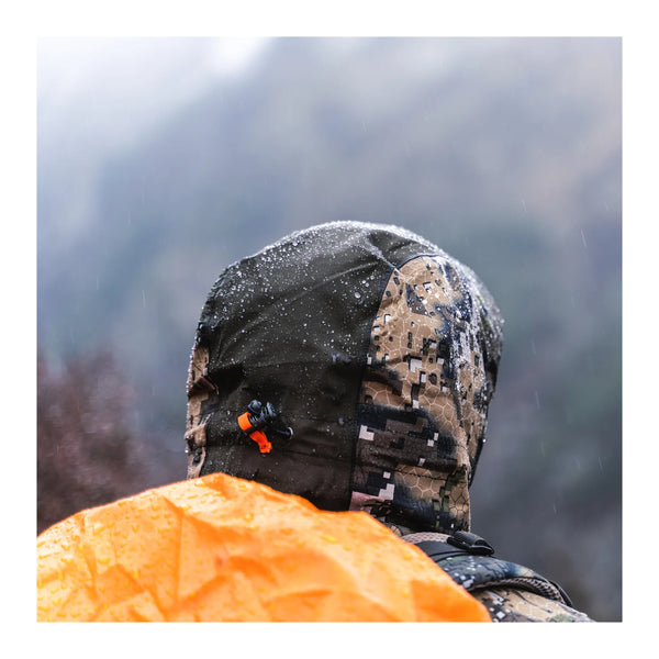 Desolve Veil Camo | Halo Jacket Hood Back View. 
