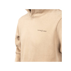 Sand | Hunters Element Hide Away Hoodie Image Displaying Close Up View Of Logo.