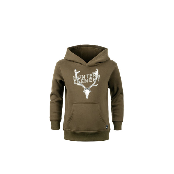 Khaki | Hunters Element Kids Fallow Shull Hoodie Image Showing No Logos Or Titles.