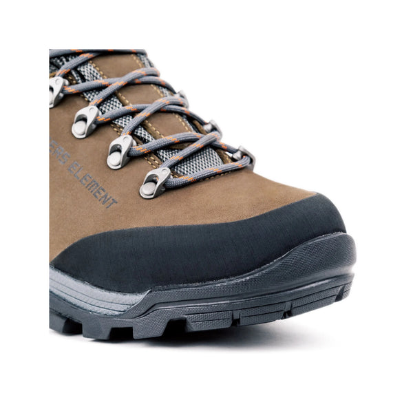 Brown | Hunters Element Lima Boot Image Showing Close Up View Of The Toe And Laces.