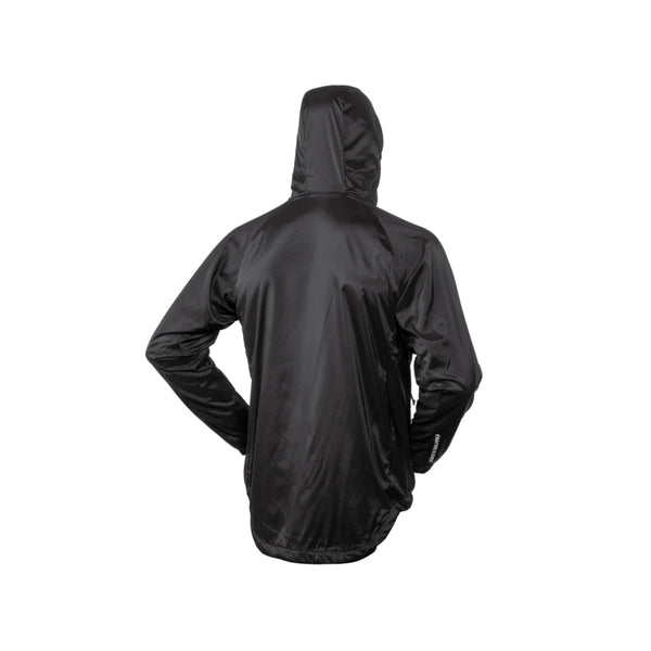 Black | Hunters Element Men's Acclimate Hood Image Showing Back View.