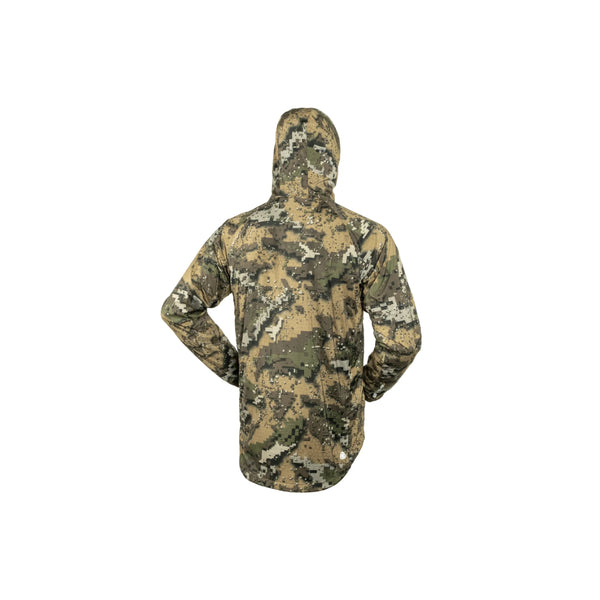Desolve Veil Camo |  Hunters Element Mens Acclimate Hood Image Showing Back View.