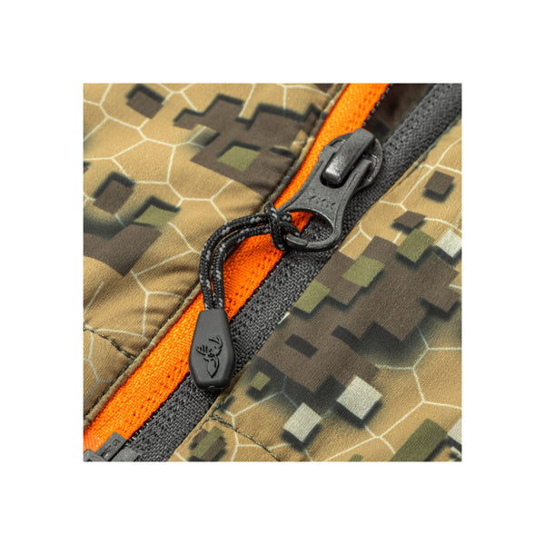 Desolve Veil Camo | Hunters Element Mens Acclimate Hood Image Showing Close Up Of The Zipper.