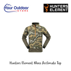 Hunters Element Men's Acclimate Top | Hero Image Showing All Logos And Titles.