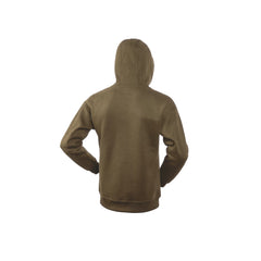 Khaki | Hunters Element Mens Block Hoodie Image Showing Back View.