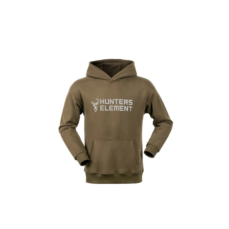 Khaki | Hunters Element Block Hoodie Image Showing Front View, No Logos Or Titles.