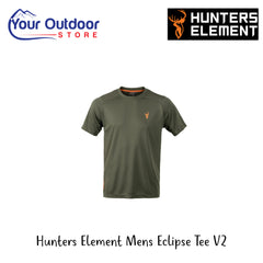 Hunters Element Mens Eclipse Tee V2 | Hero Image Showing All Logos And Titles.