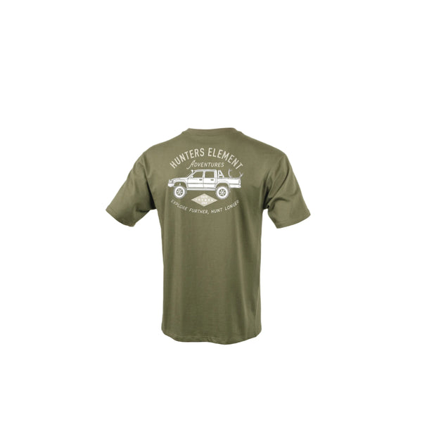 Khaki | Hunters Element Mens Lux Tee Image Showing No Logos Or Tites.