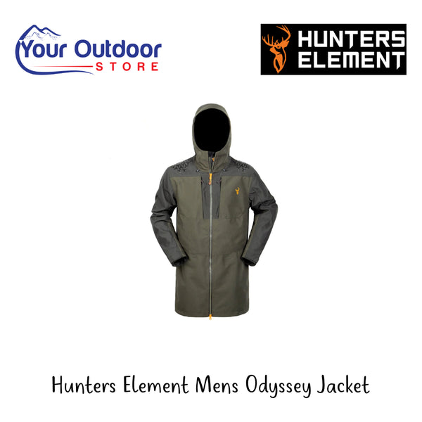 Hunters Element Mens Odyssey Jackey | Hero Image Showing All Logos And Titles.