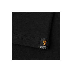 Black | Hunters Element Mens Sign Tee Image Showing Close Up View Of The Tag On The Sleeve.