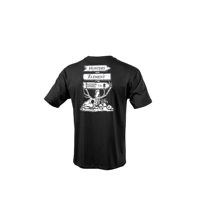 Black | Hunters Element Mens Sign Tee Image Showing No Logos Or Titles.
