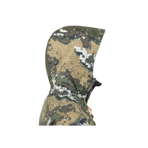 Desolve Veil | Hunters Element Mens Sleet Jacket Image Sowing Side View Of The Hood.