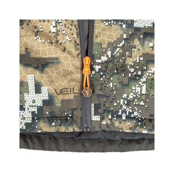 Desolve Veil | Hunters Element Mens Sleet Jacket Image Showing Close Up View Of The Zipper.