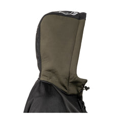 Black/Forest Green | Hunters Element Mens Tusk Bush Coat Image Showing Side View Of The Hood.