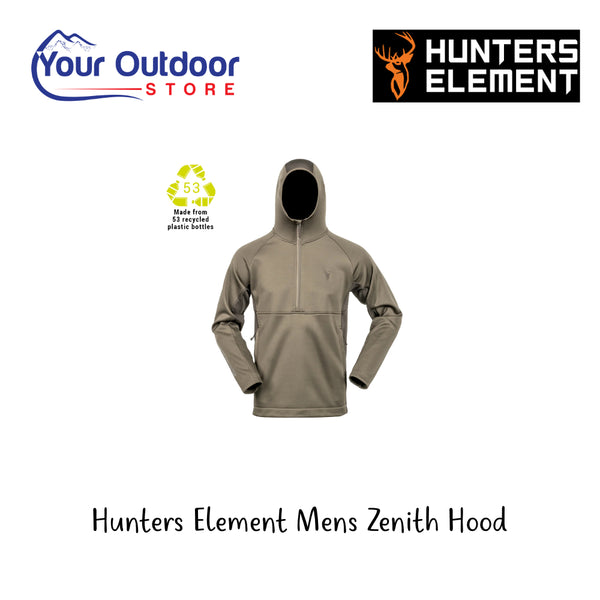 Hunters Element Men's Zenith Hood | Hero Image Showing All logos And Titles.