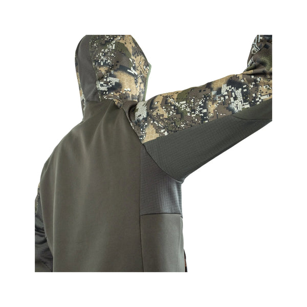 Desolve Veil | Hunters Element Mens Zenith Hood Image Showing Close Up View OF The Under Arm Seams.