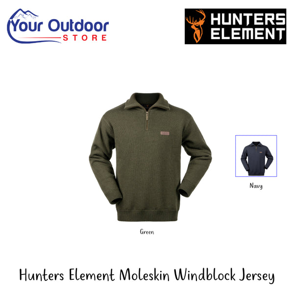 Hunters Element Moleskin Windblock Jersey | Hero Image Showing All Logos, Titles And Variants.