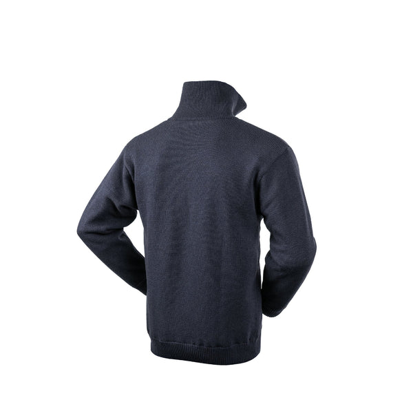 Navy | Hunters Element Moleskin Windblock Jersey Image Showing Back View.