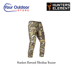 Hunters Element Obsidian Trouser | Hero Image Displaying Logos And Titles.