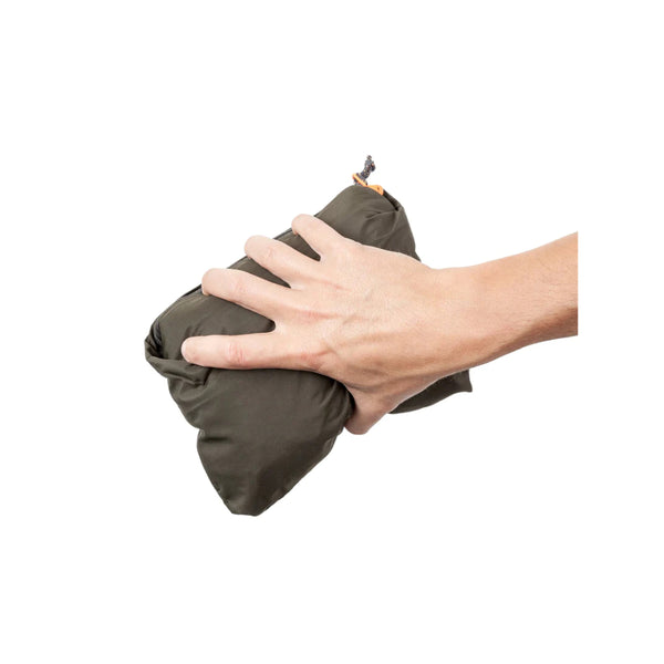 Forest Green | Hunters Element Obsidian Trouser Image Showing Trousers Packed Down, Being Held In A Hand To Show Size.