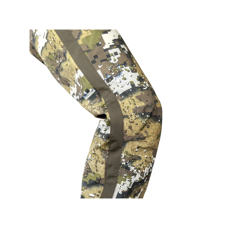 Desolve Veil Camo | Hunters Element Obsidian Trouser Image Showing Close Up View Of Knee Zip Closed.