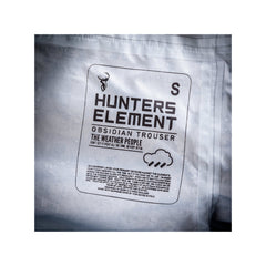 Desolve Veil | Hunters Element Obsidian Trouser Image Showing Close Up View Of Tag.