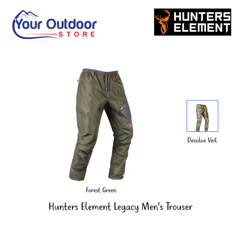 Hunters Element Obsidian Trousers | Hero Image Showing All Logos, Titles And Variants.