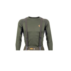 Forest Green | Hunters Element Mens  Odyssey Pants Image Showing Close Up View Of Braces,(Top Not Included).