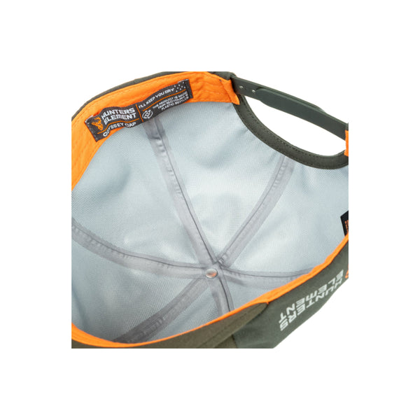 Forest Green | Hunters Element Odyssey Waterproof Cap Image Showing Inside View Of Cap.