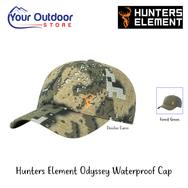 Hunters Element Odyssey Waterproof Cap | Hero Image Showing All Logos, Titles And Variants.