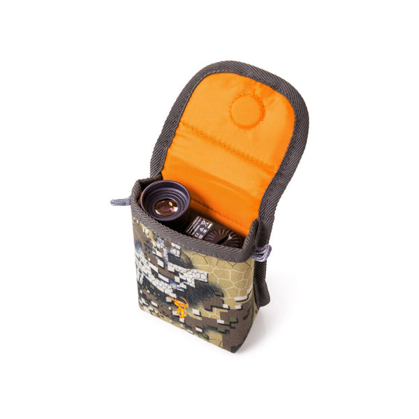 Desolve Veil | Hunters Element Rangefinder Defender Image Showing Top View With Flap Open, With Range Finder In Side.