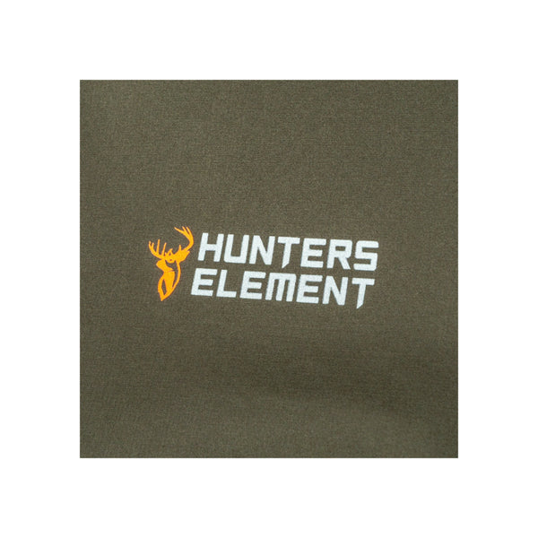 Forest Green | Hunters Element Storm Jacket Image Showing Close U View Of The Logo On The Jacket.
