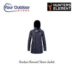 Hunters Element Storm Jacket. Hero Image Showing Logos and Title. 