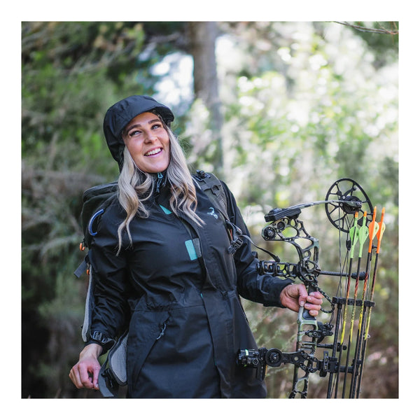 Black | Hunters Element Storm Jacket. Front View on Model.