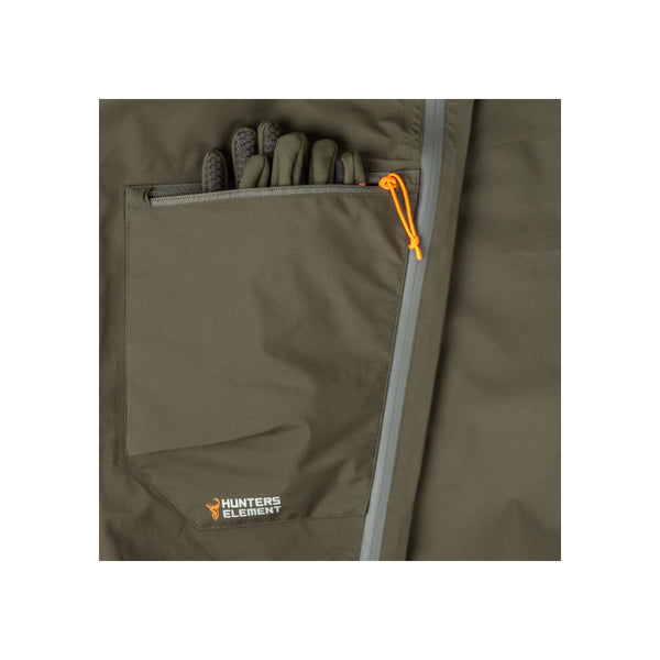 Forest Green | Hunters Element Storm Pants Image Showing Close Up View Of The Pocket.