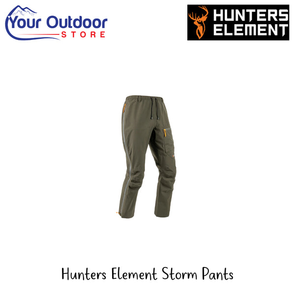 Hunters Element Storm Pants | Hero Image Showing All Logos And Titles.