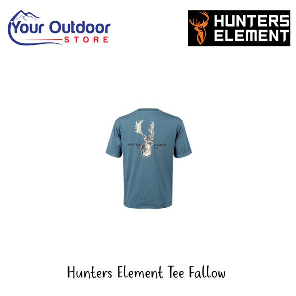 Hunters Element Tee Fallow | Hero Image Showing All Logos And Titles.