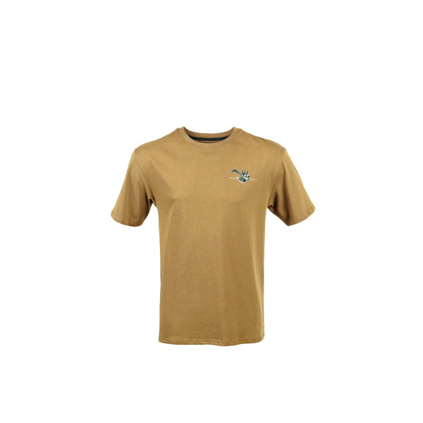 Vintage Glow | Hunters Element Tee Red Stag Image Showing Front View.